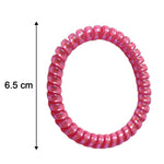 Stretchable coil hair tie in mix color, easy to carry and reusable