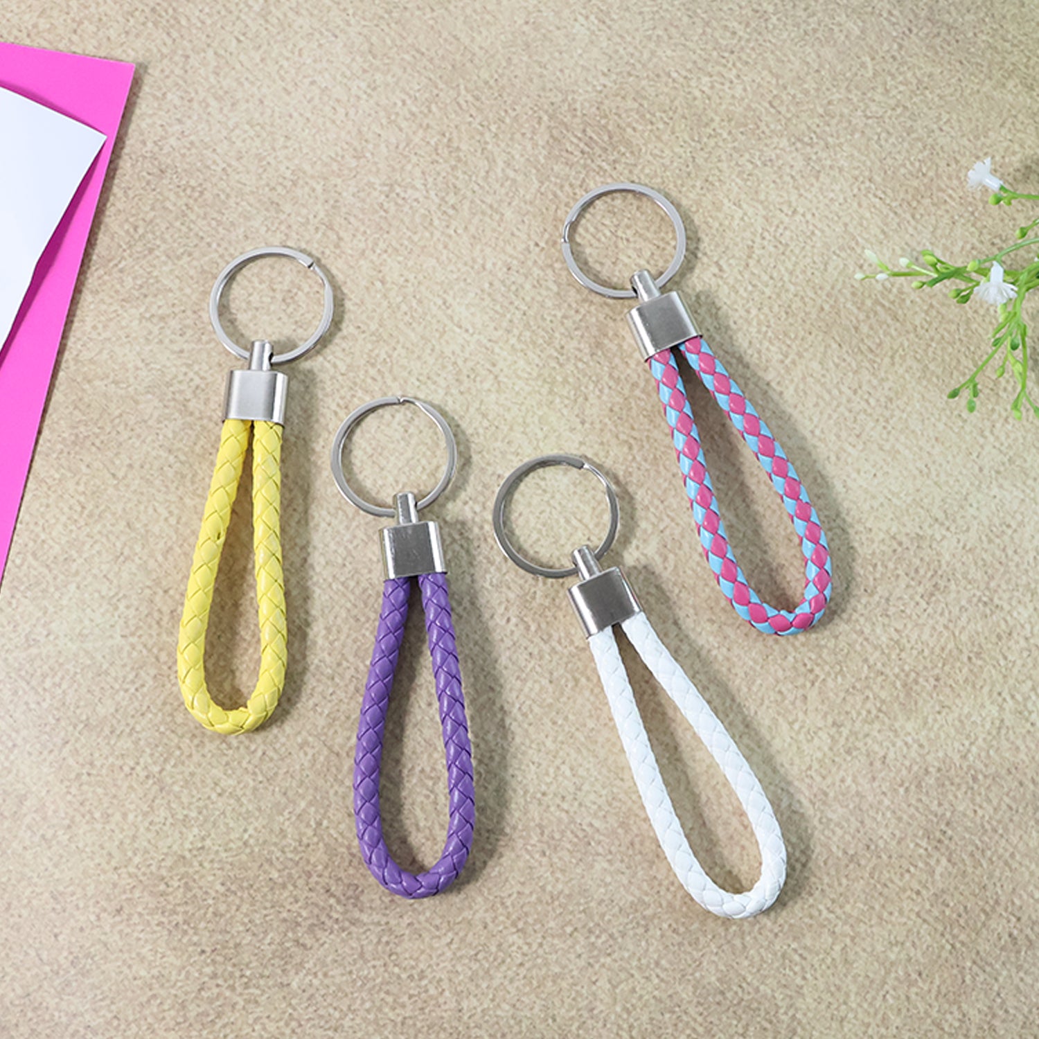 Braided Loop Keychain Set (4 Pc)