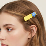 Pack of star shaped hair clips in colourful barrette set for styling