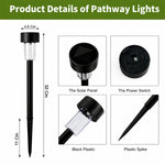 Solar powered decorative lights for lawn pathway illumination