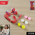Cartoon Character Wired In-ear Earphones (1 Set)
