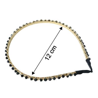 Elegant Gold Finish Decorative Hair Band (1 Pc)