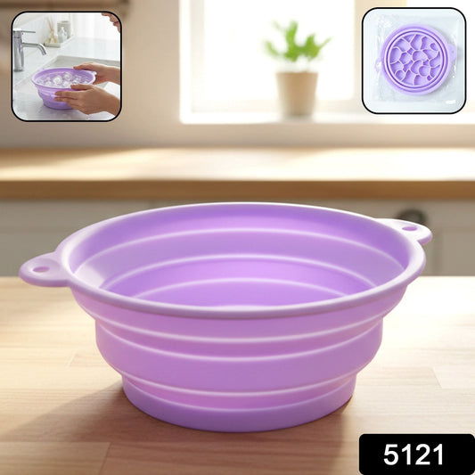Multipurpose Folding Silicone Facial Ice Bath Bowl