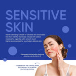 Hands demonstrating the soft texture of Beautiful Basics facial cleansing wipes.