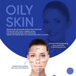 Close-up of Beautiful Basics Oily Skin Face Wipes packet with fruit extract details.