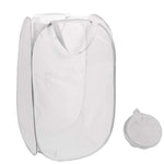 Organizing clothes with collapsible mesh laundry hamper