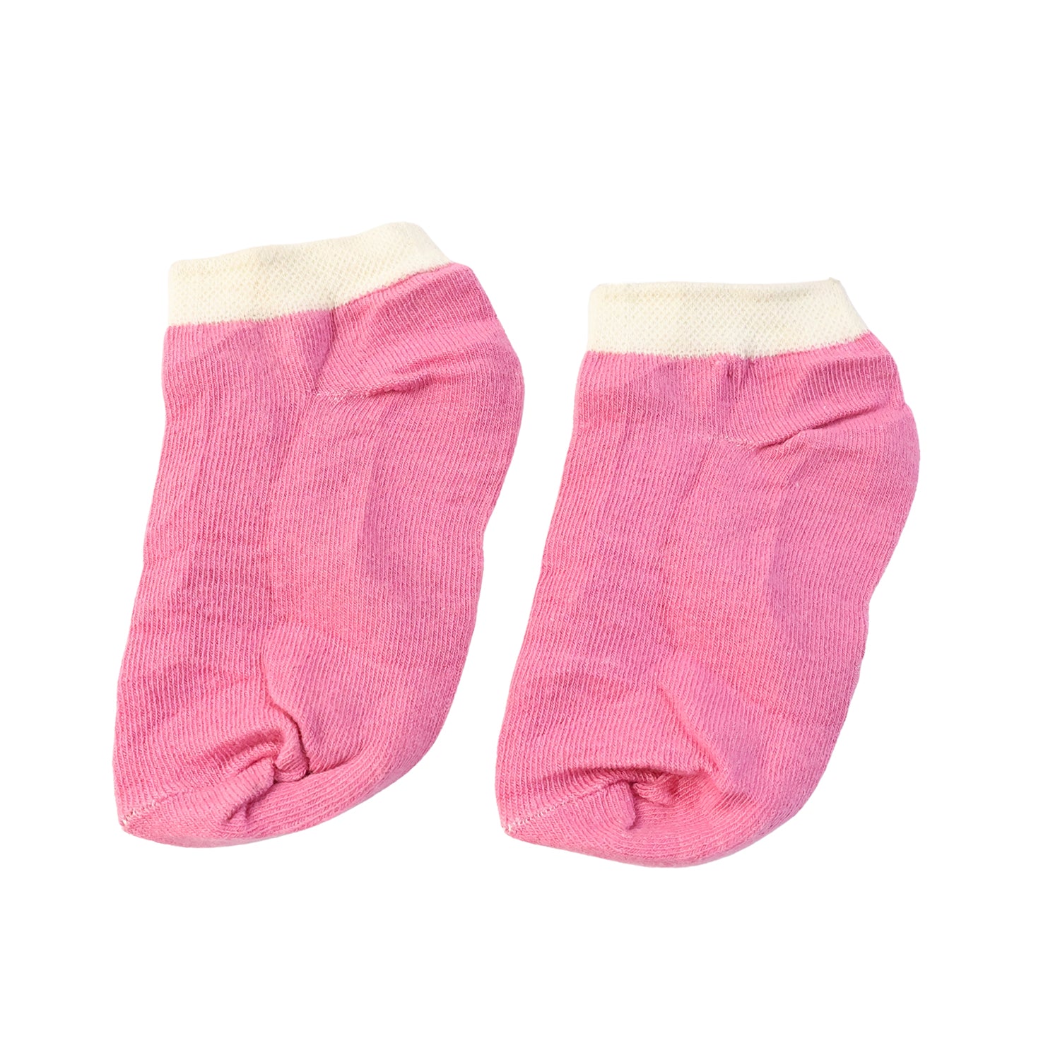 Pink  White Soft Ankle Socks For Kids (1 Pair)