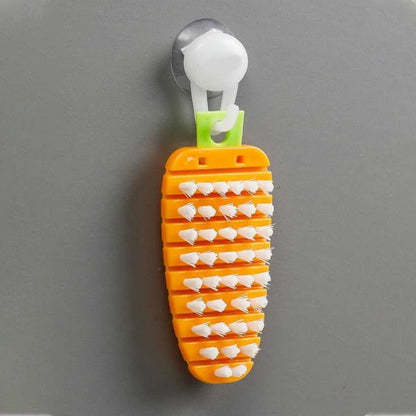 2909 Vegetable Scrubbing Brush Vegetable Scrubber Nontoxic Fruit Brush Carrot Shape Vegetable Brush For Potato For Vegetable