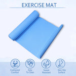 Textured surface on yoga mat ensuring safety during indoor exercise