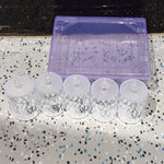 Ambient lighting created by crystal-effect LED flameless candles