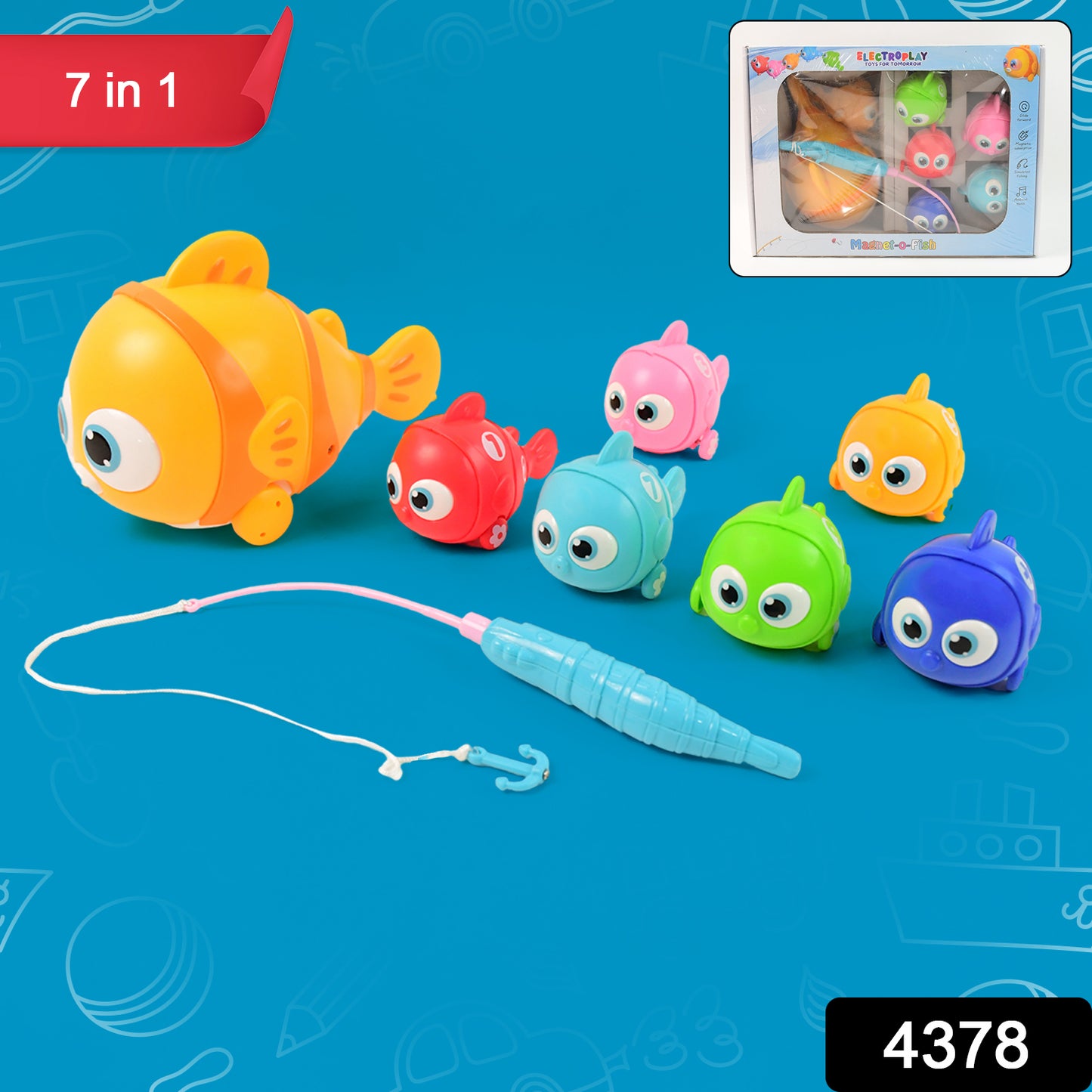 7-in-1 Magnetic Fishing Toy Set For Kids