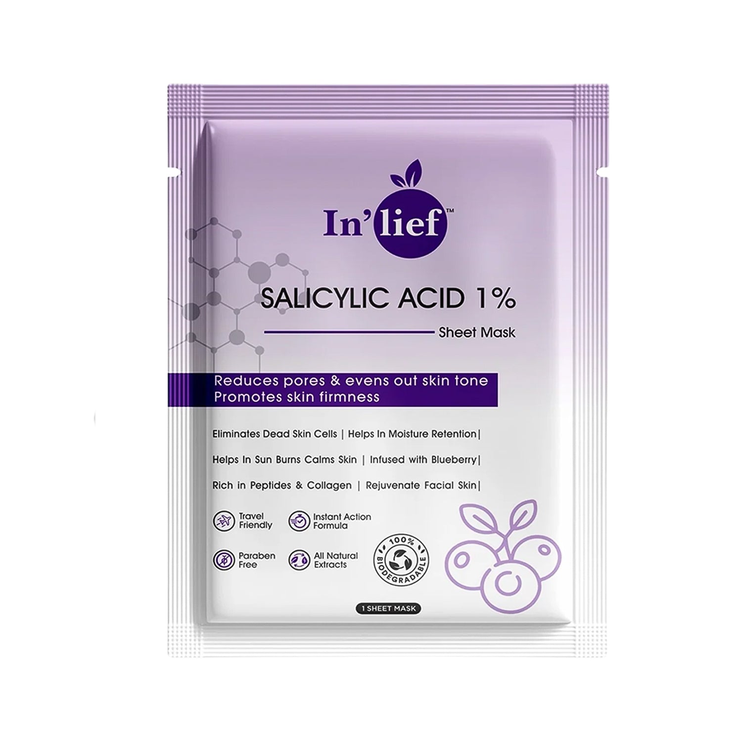 Inlief Salicylic Acid 1 Clarifying  Pore-refining Facial Sheet Mask (1 Pc)