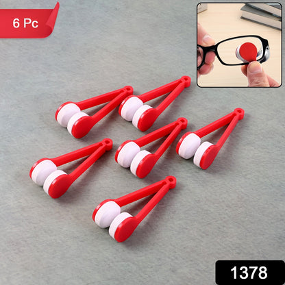 Portable Eyeglass  Sunglass Lens Cleaner Tool (6 Pc)