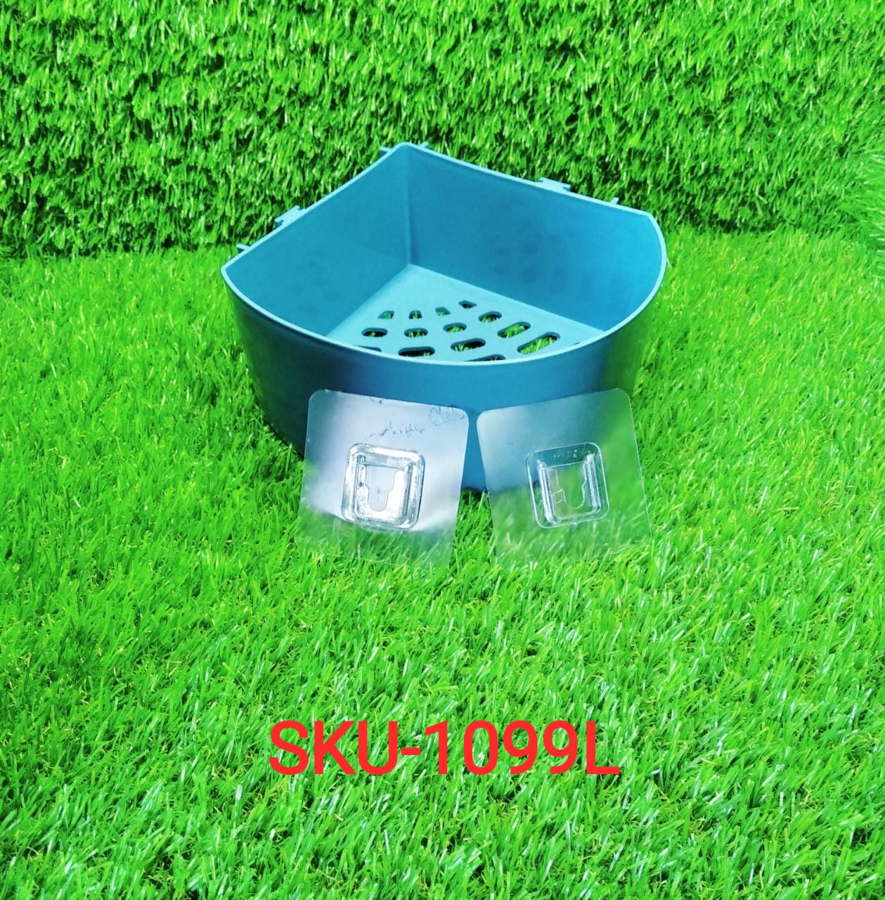 Versatile organizer rack suitable for both bathroom and kitchen environments.