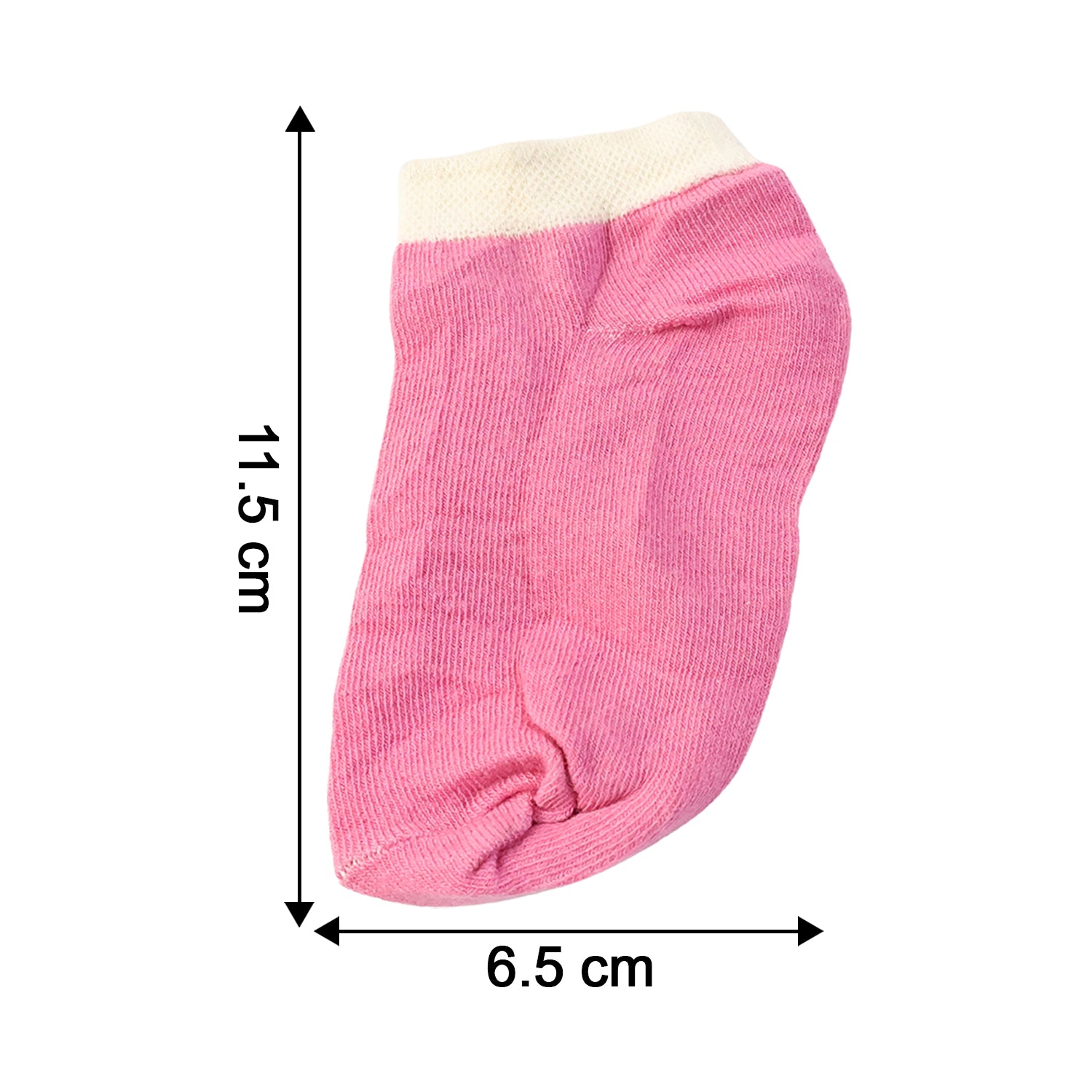 Pink  White Soft Ankle Socks For Kids (1 Pair)