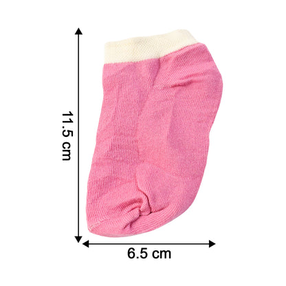 Pink  White Soft Ankle Socks For Kids (1 Pair)