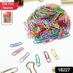 Colorful coated paper clips for document organization in office or school