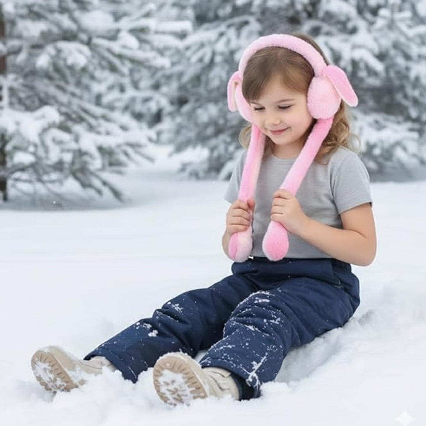 Soft Plush Winter Earmuffs For Kids (1 Pc)