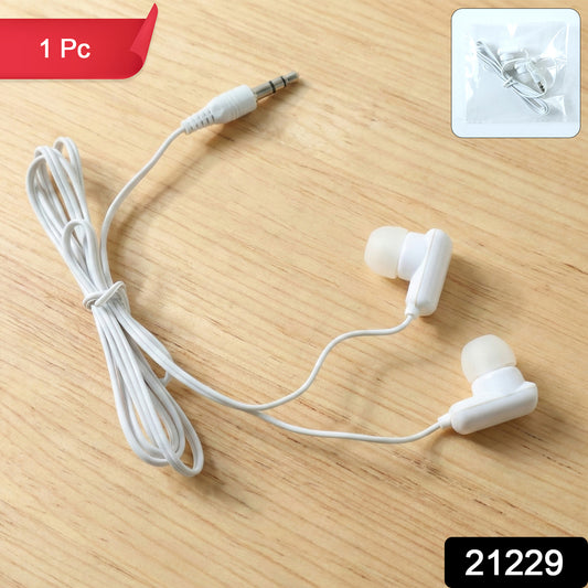 Classic Wired In-ear Earphones With 3.5mm Audio Jack (1 Pc)