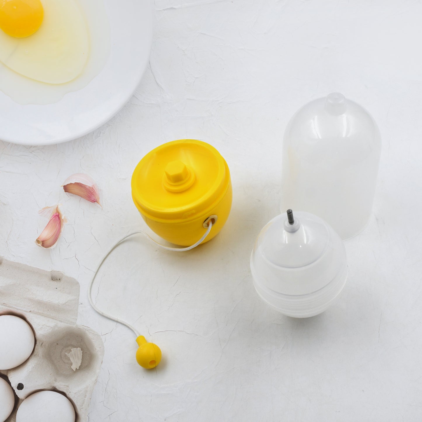 7156a Manual Egg Puller Scrambler Household White Egg Yolk Mixer Kitchen Tool Mix Manual Scrambler Convenient Without Breaking Eggs.