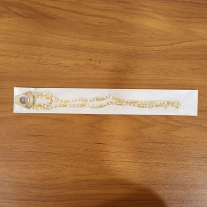 Gold-tone Designer Chain Necklace (1 Pc)