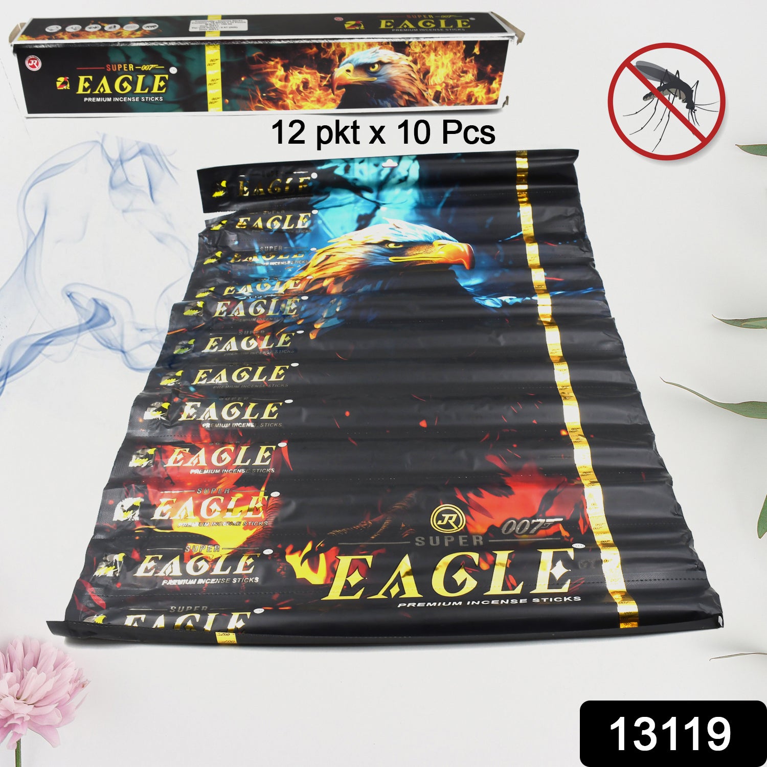 13119 Mosquito Agarbatti Stick Mosquito Agarbatti 1 Box (12 Packet  120 Sticks) (Incense Stick)