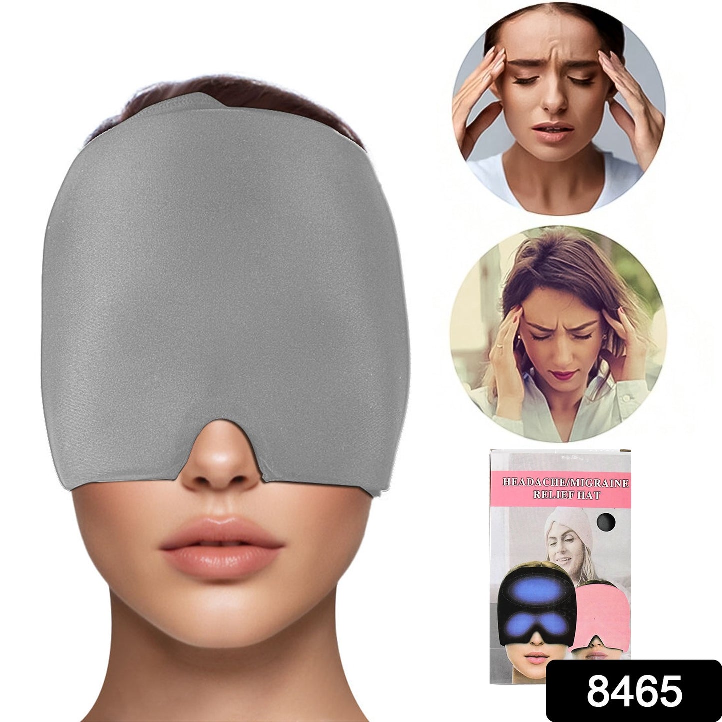 Headache Relief Hat Migraine Cap (1 Pc  Grey Color)