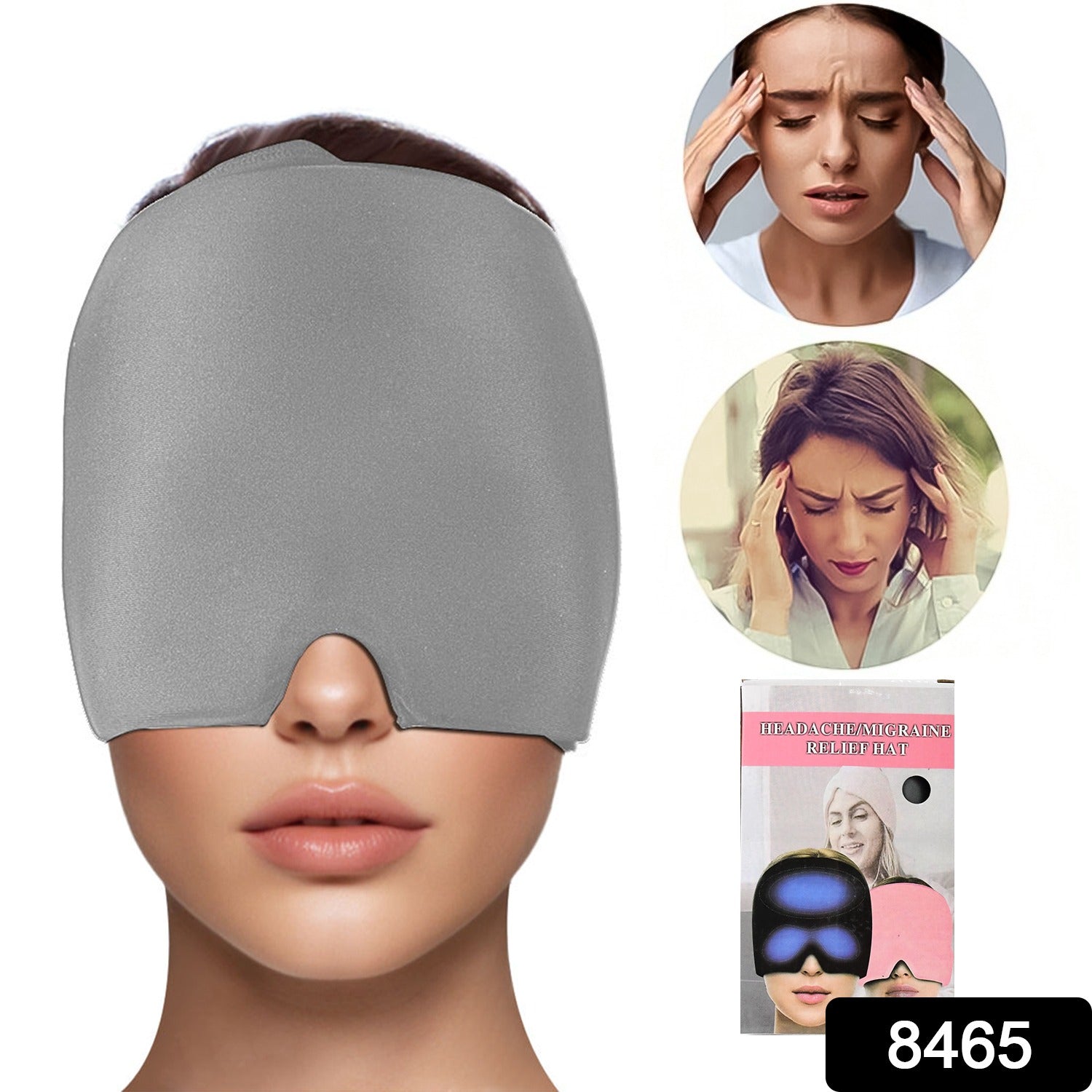 Headache Relief Hat Migraine Cap (1 Pc  Grey Color)