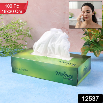Freshee Premium Skin-friendly Facial Tissues  100 Pc Box (18 X 20 Cm)