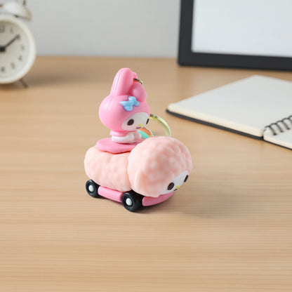 Cute Cartoon Character Silicone Keychain (1 Pc)