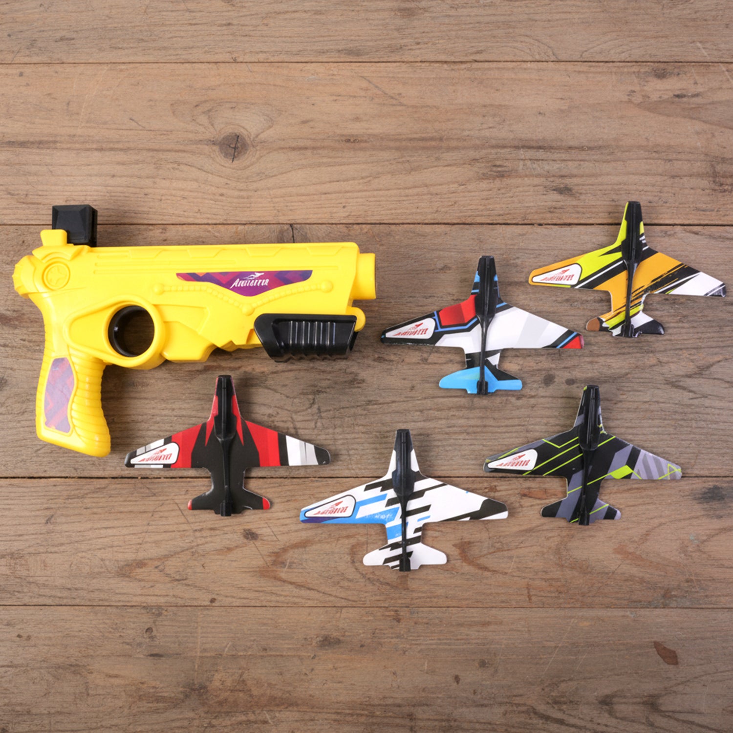 Air Battle Plane Launcher Gun Toy For Kids  Foam Glider Set (1 Set)