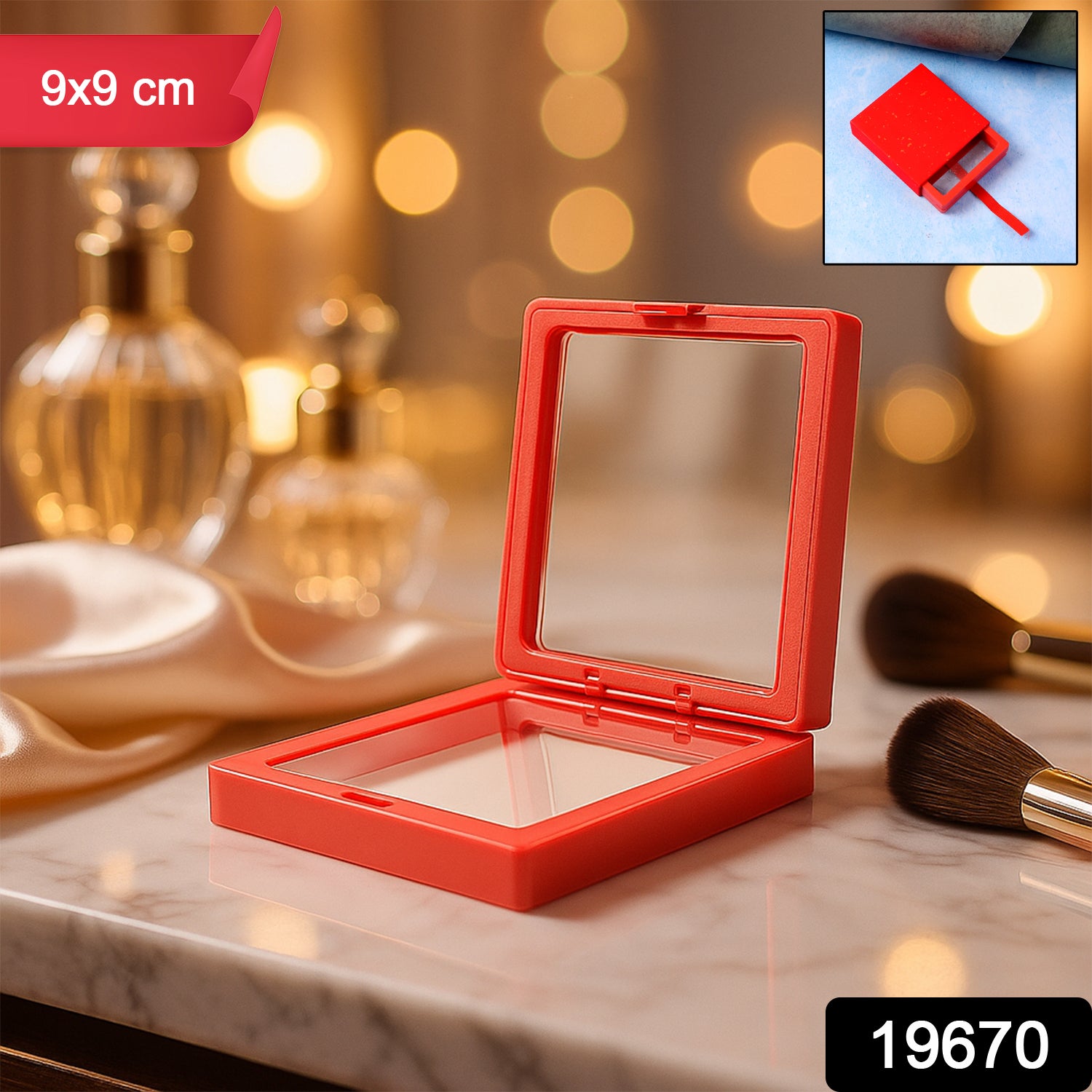 Transparent Jewellery Display Box (9x9 Cm  1 Pc)