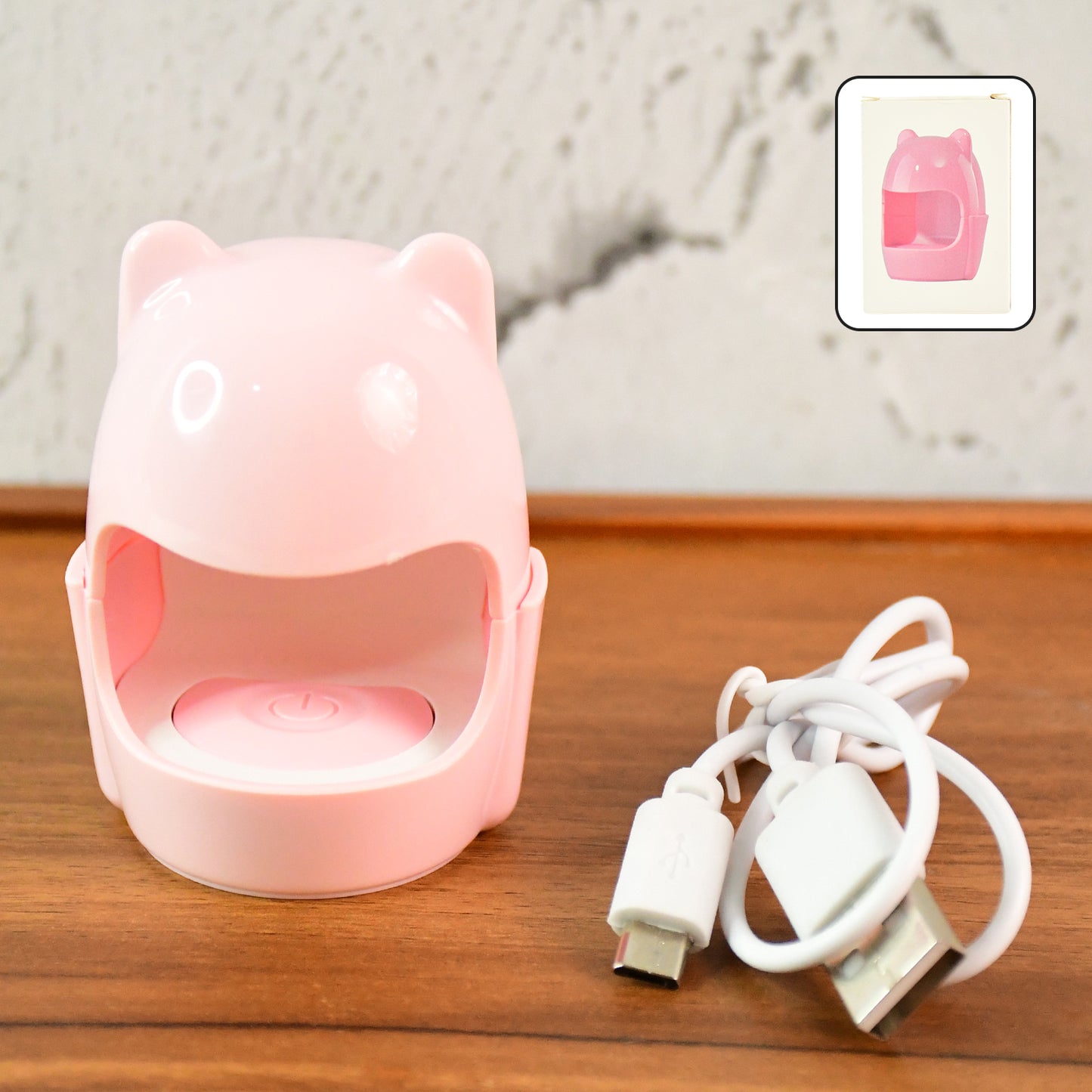 Mini Led Nail Dryer  Usb Rechargeable Nail Polish Curing Lamp (1 Pc)