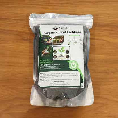 Black Organic Soil Fertilizer For Home Gardening (1 Pc 1 Kg)