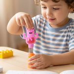 Individual pieces of kids cartoon spring frog toothbrush set