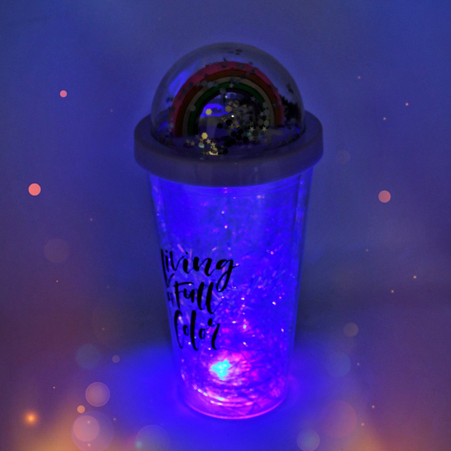 6883 Sipper Bottle With Straw Led Glow Light  For Kidstumbler With Strawvacuum Flasksipper Plastic Tumblersipper Bottle With Straw (Pack Of 1)