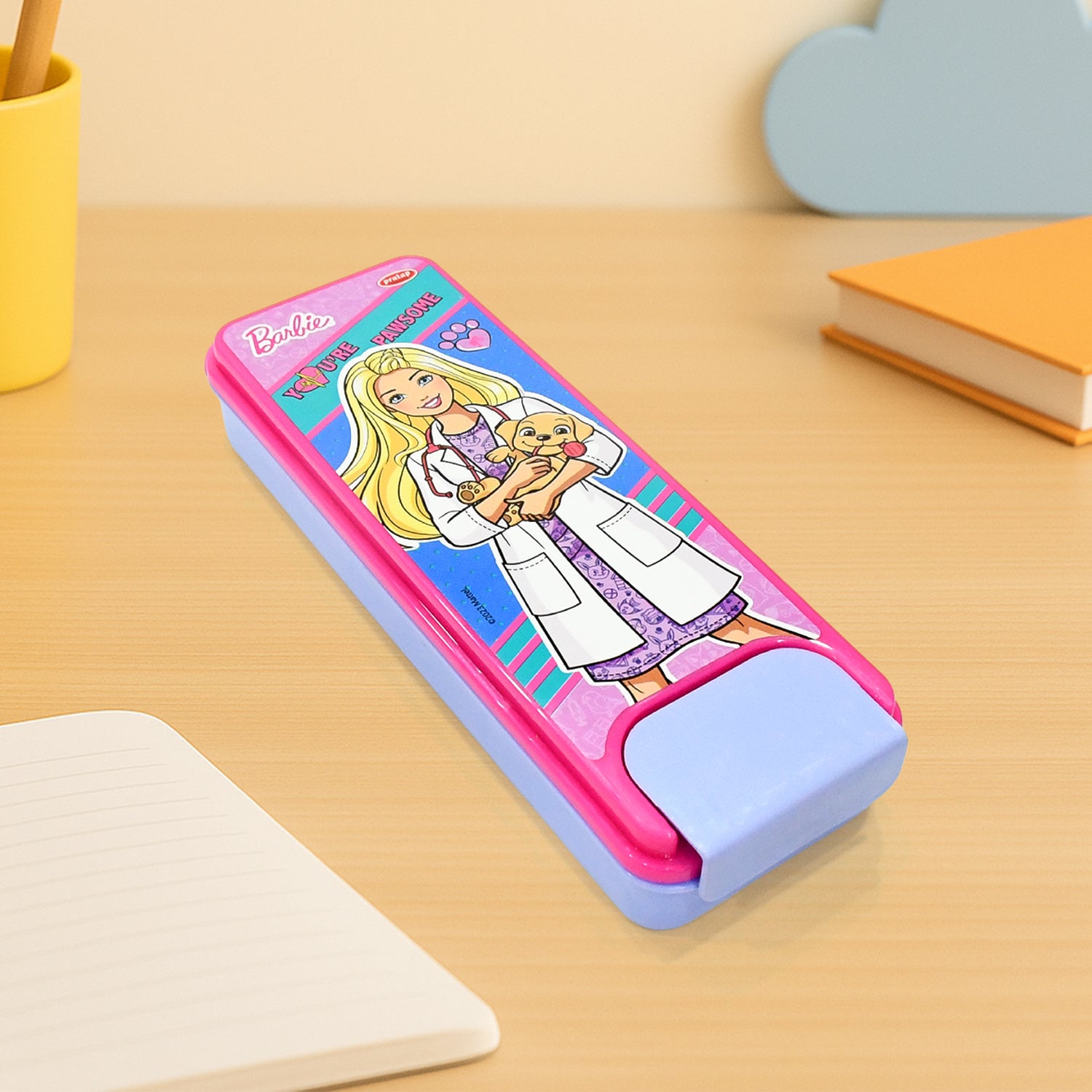 Stylish Cartoon Printed Hard Top Pencil Box For Kids (1 Pc  Mix Design)