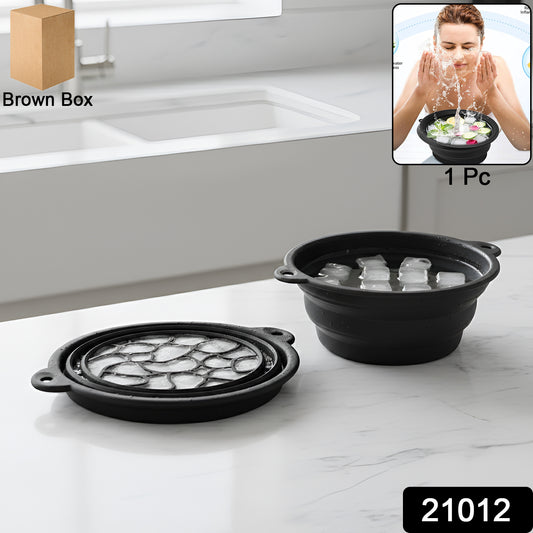 Portable Foldable Silicone Ice Bath Bowl (1 Pc)