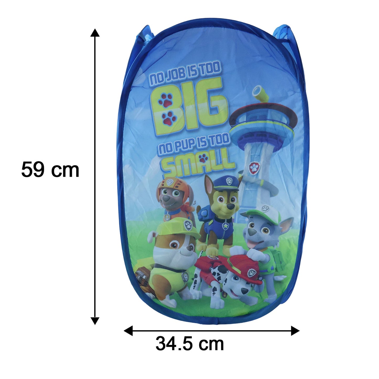 kids friendly blue mesh laundry basket