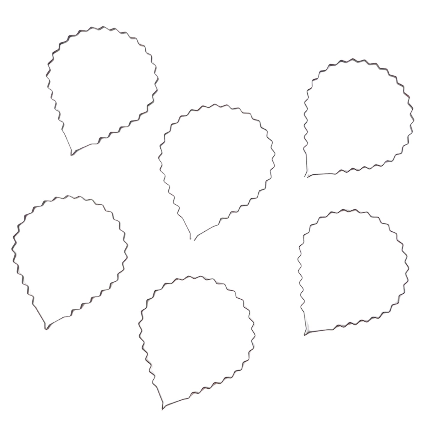 Premium Metal Zigzag Hair Bands For Men  Women (6 Pc)