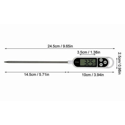 Digital Food Thermometer With Lcd Display (1 Pc)
