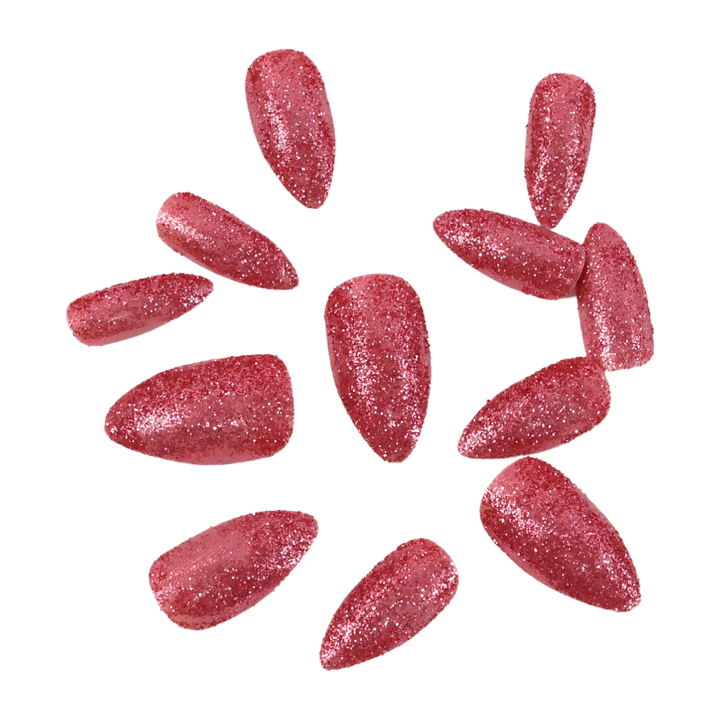 Glitter Press-on False Nails - (1 Set  Mix Color  Design)