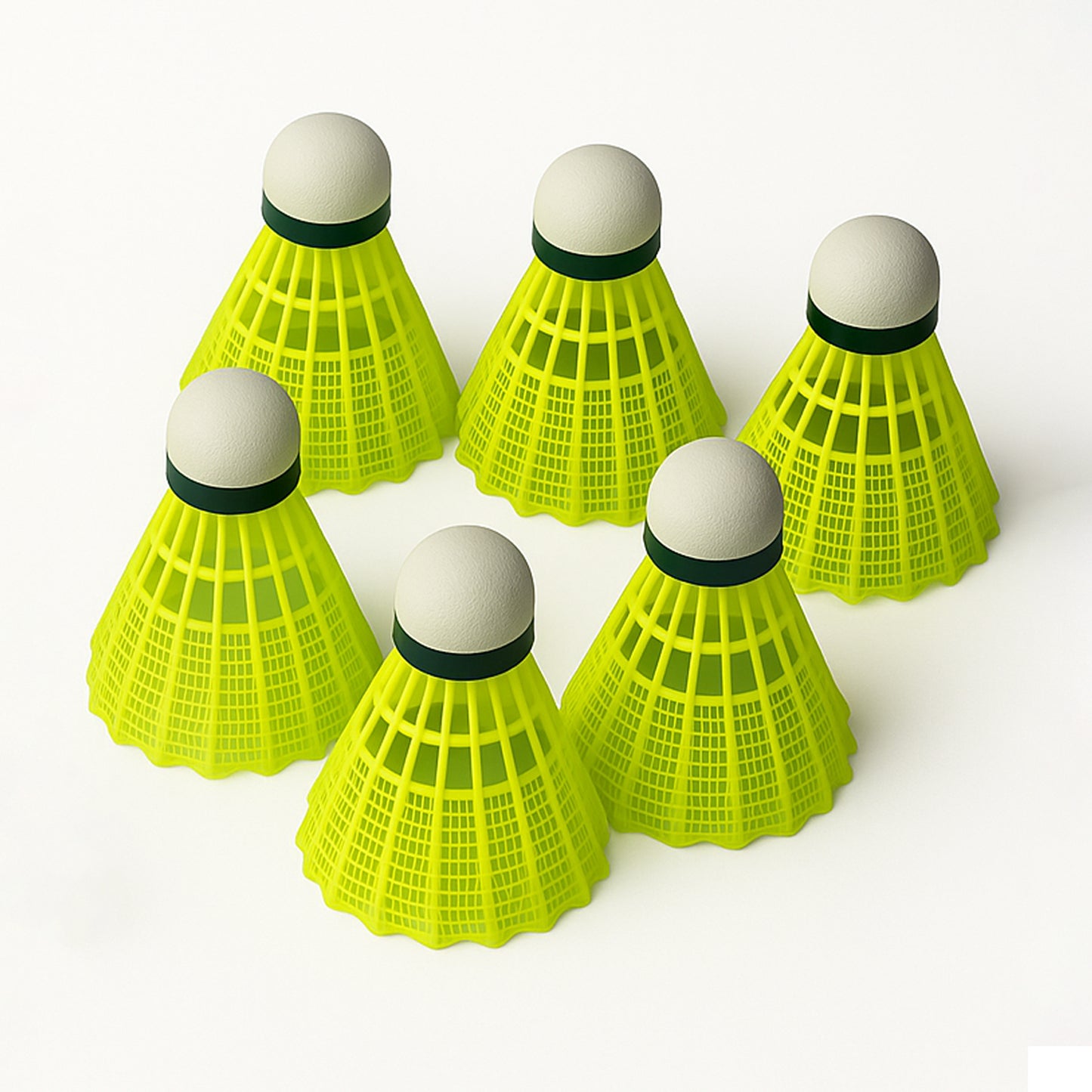 Durable Plastic Shuttlecock (6 Pcs Set)