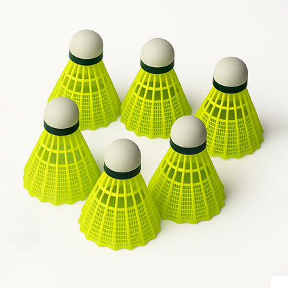 Durable Plastic Shuttlecock (6 Pcs Set)