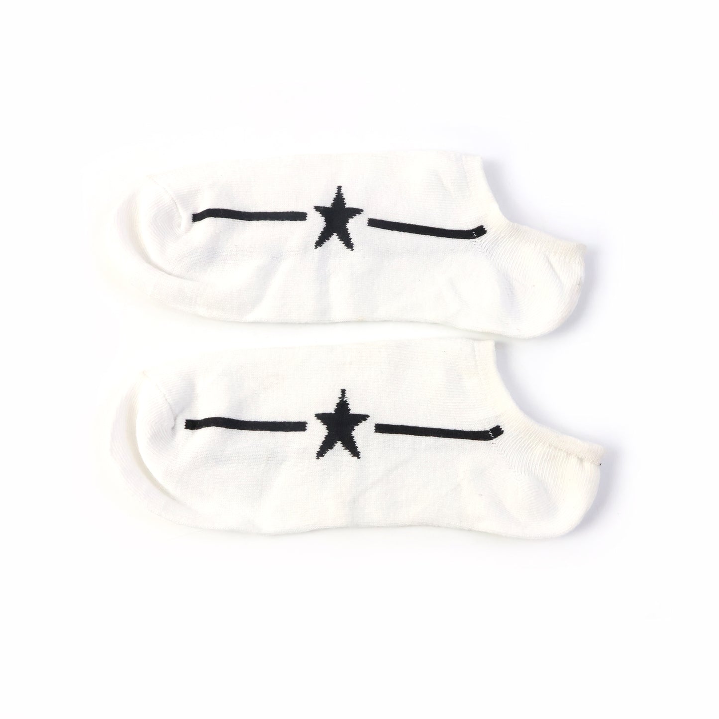 White Star Pattern Low-cut Socks (1 Pair)