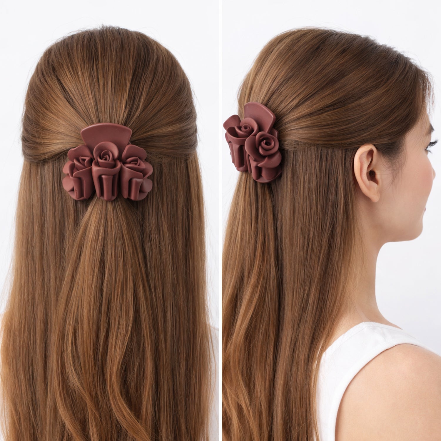 Elegant Rose-shaped Hair Claw Clip For Women  Girls (1 Pc)