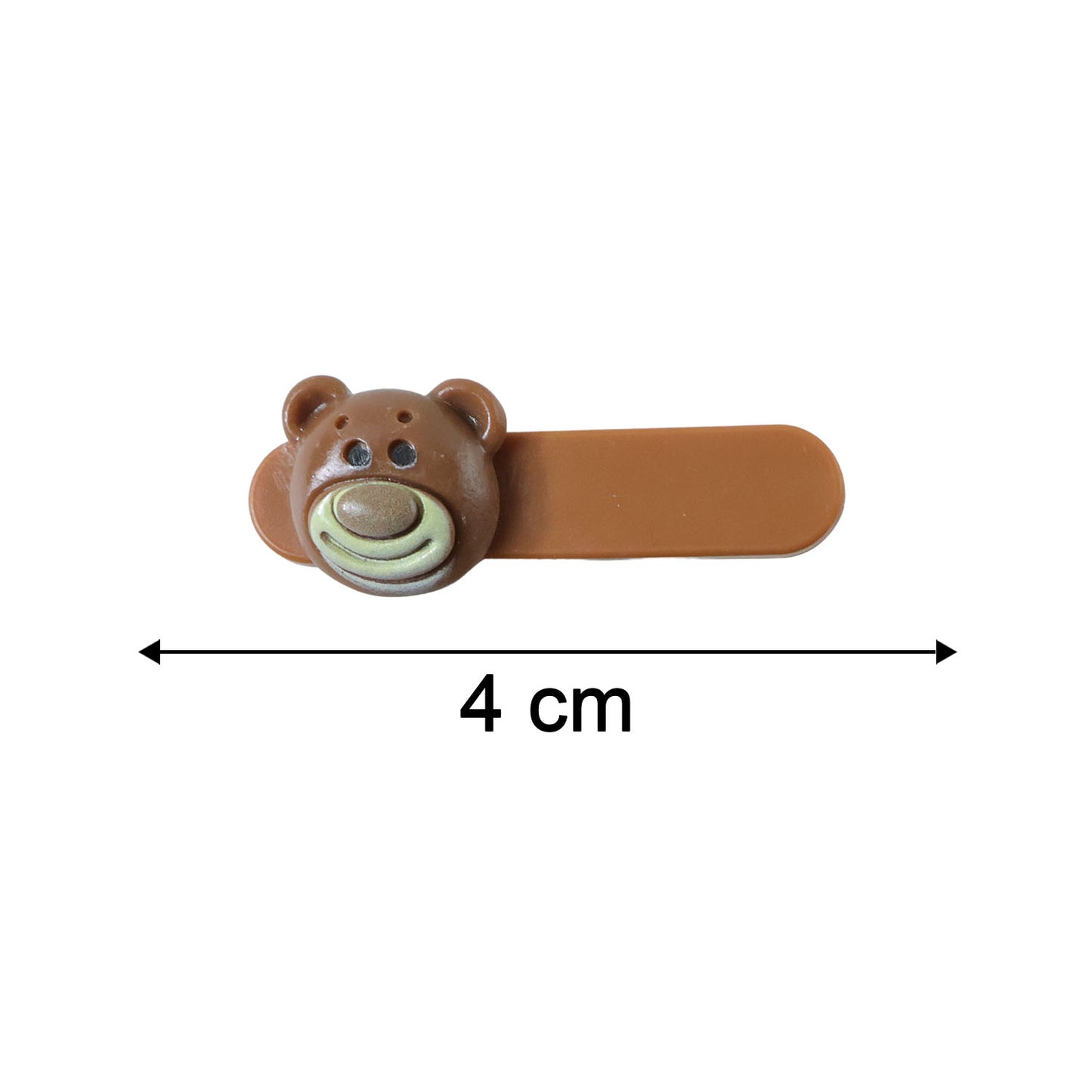 Cute Bear Face Decorative Hair Clips Set (4 Pc)
