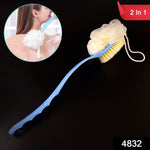 4832 2in1 Bath Brush With Long Handle