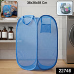 Large foldable clothes hamper basket with handles