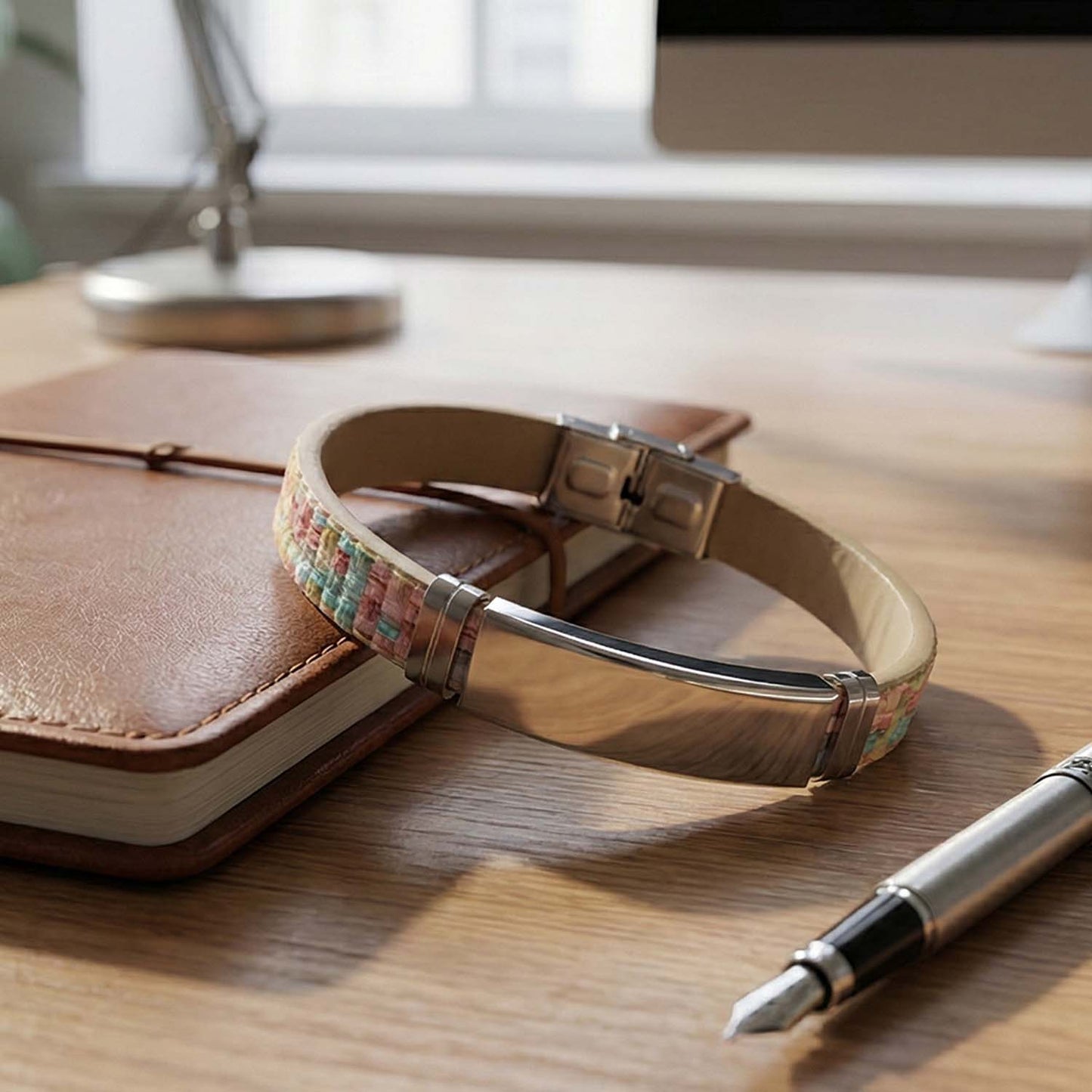 Premium Fancy Wrist Bracelet With Multicolor Woven Design (1 Pc)